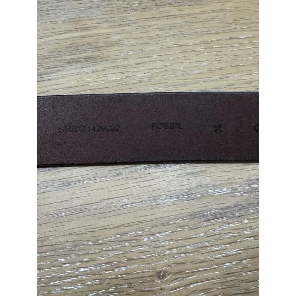 Fossil Men's Brown Leather Belt Size 32